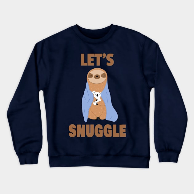 Snuggle Sloth Crewneck Sweatshirt by RockettGraph1cs